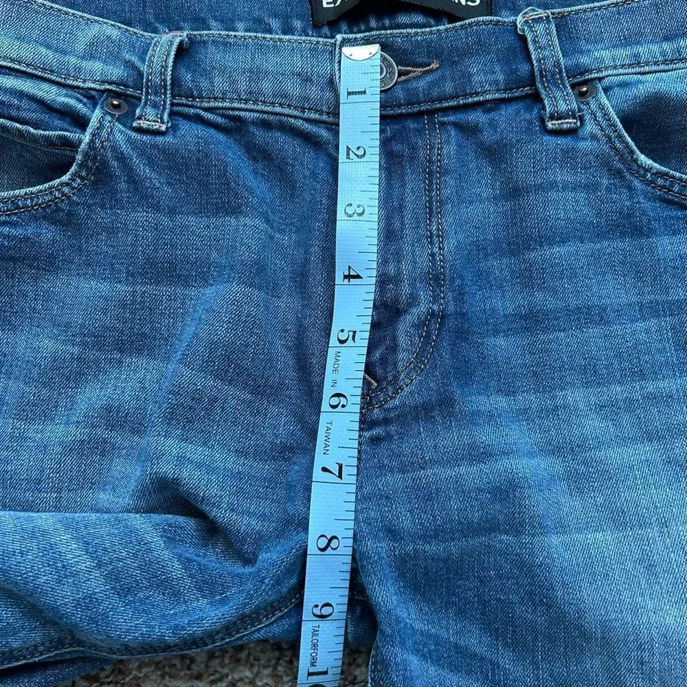 Express Women's Girlfriend Patchwork Medium Wash Relaxed Fit Jeans Size 8 - Picture 12 of 13